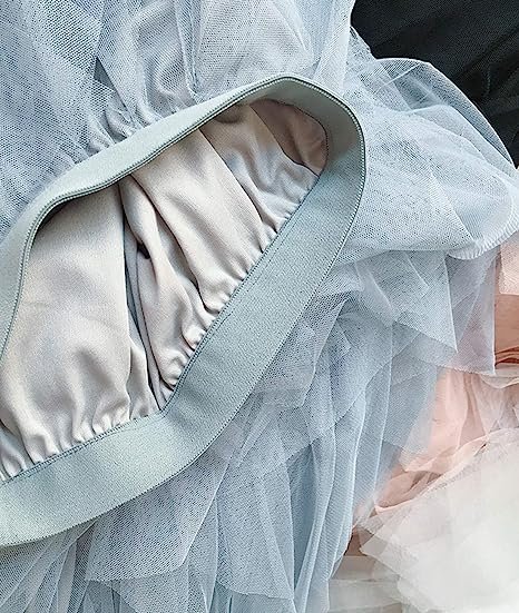 Women's Long Rainbow A Line Tulle Tutu Skirts Tiered Skirt Petticoat