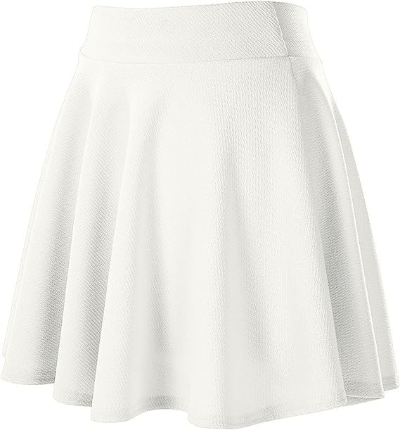 Women's Basic Versatile Stretchy Flared Casual Mini Skater Skirt