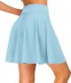 Women's Casual Stretchy Flared Mini Skater Skirt Basic A-Line Pleated Midi Skir